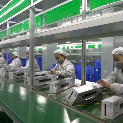 雙邊長條臺皮帶流水線