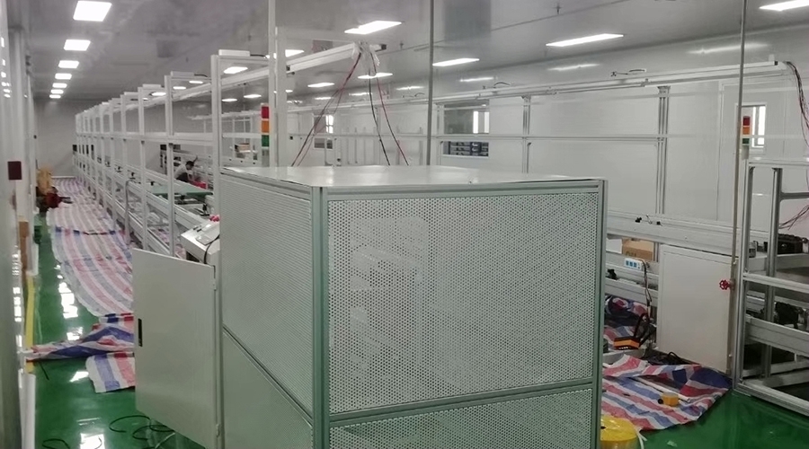 雙層倍速鏈裝配流水線組裝案例