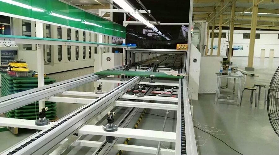 三層倍速鏈老化線組裝案例